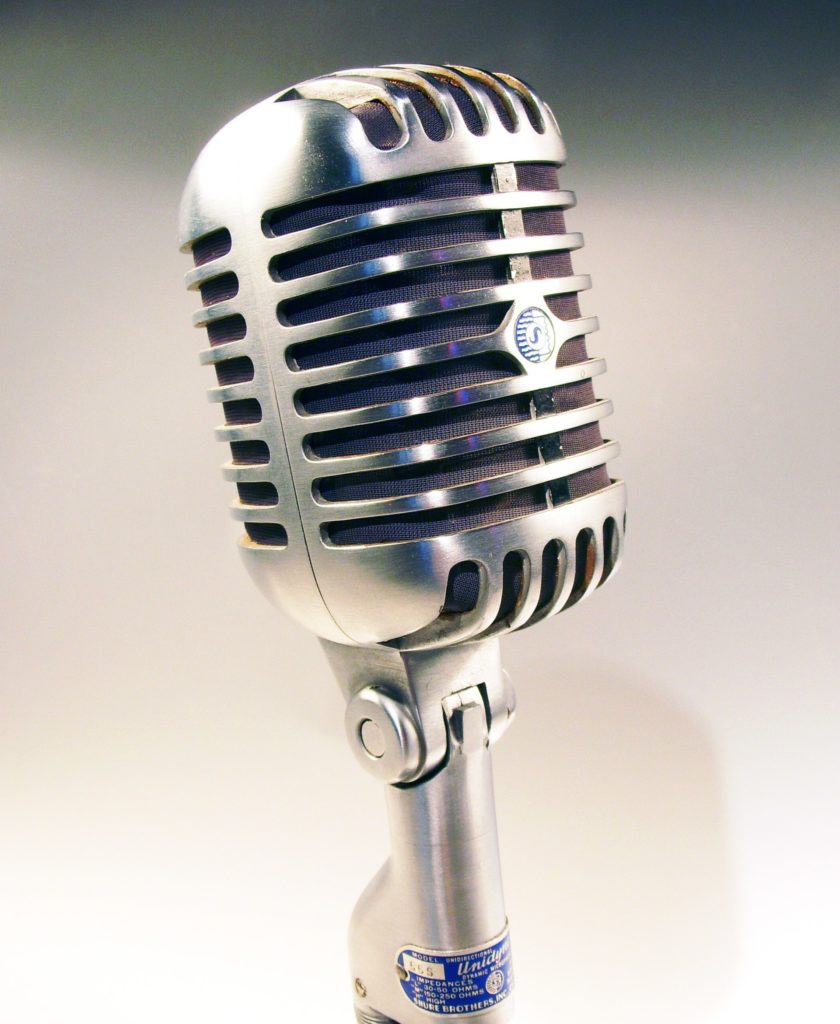 Mikrofon i silver